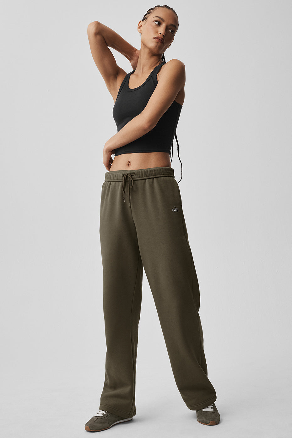 alo Accolade Straight Leg Sweatpant - Olive Tree