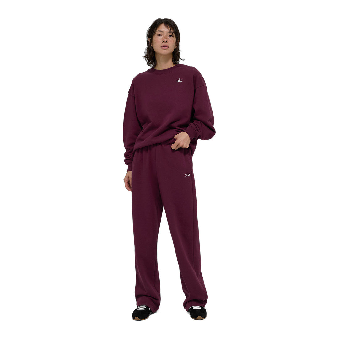 alo Accolade Straight Leg Sweatpant - Burgundy