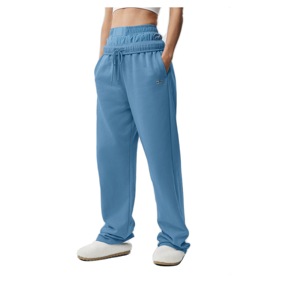 ALO Accolade Straight Leg Sweatpant - California Blue