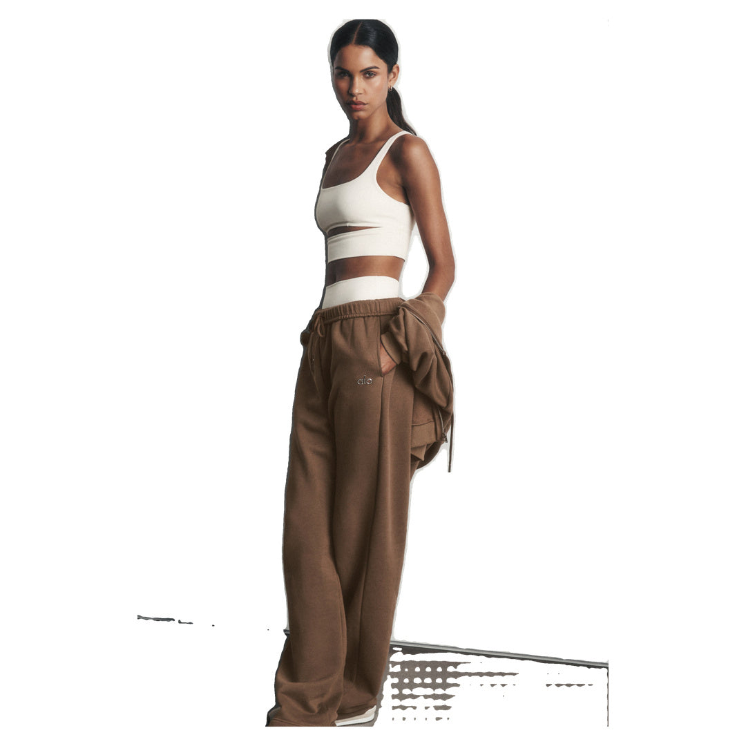 ALO Accolade Straight Leg Sweatpant - Java Brown
