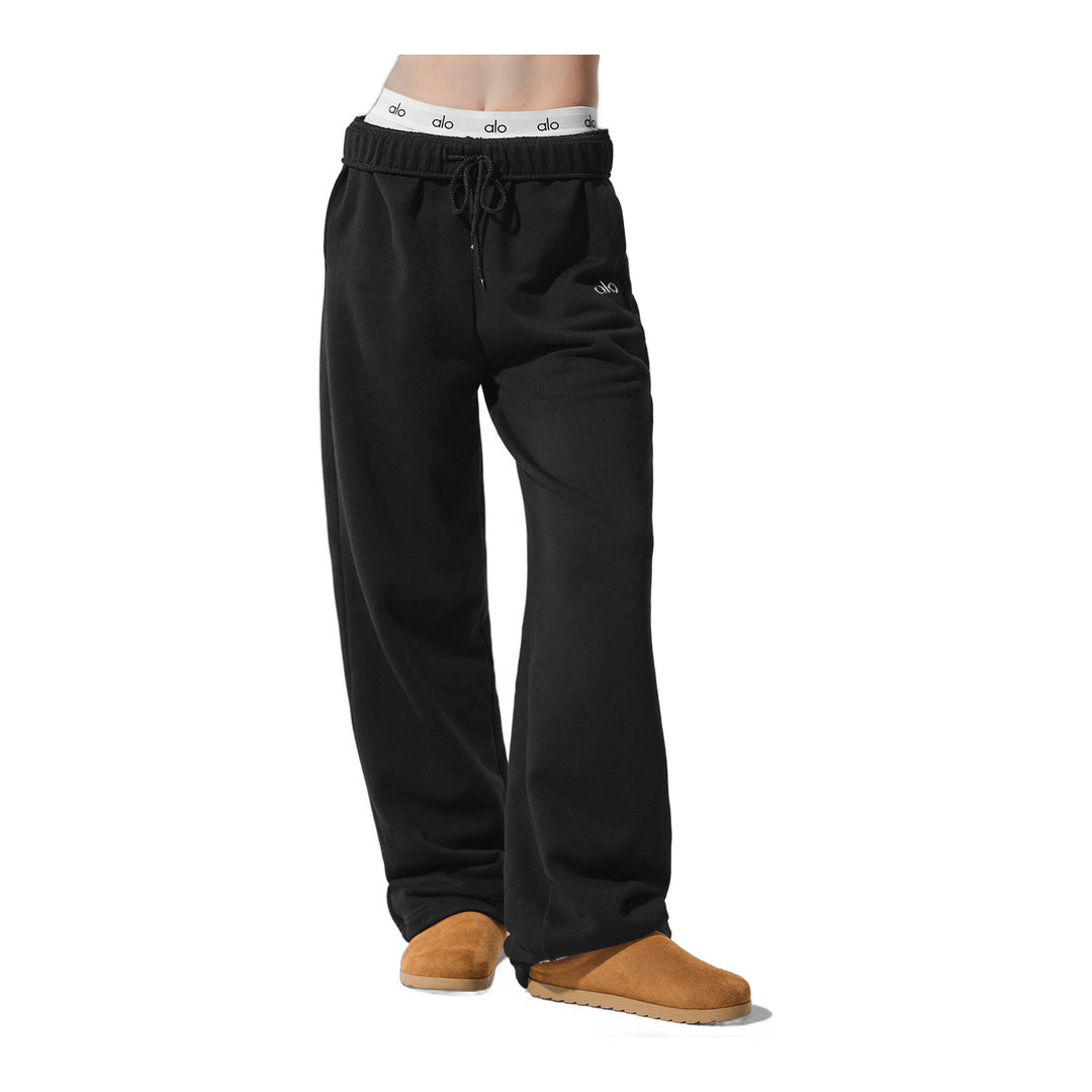alo Accolade Straight Leg Sweatpant - Black