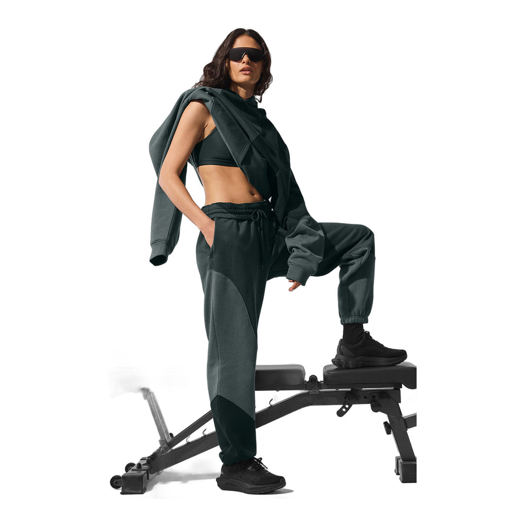 alo Make Waves Sweatpant - Charcoal Green Tonal