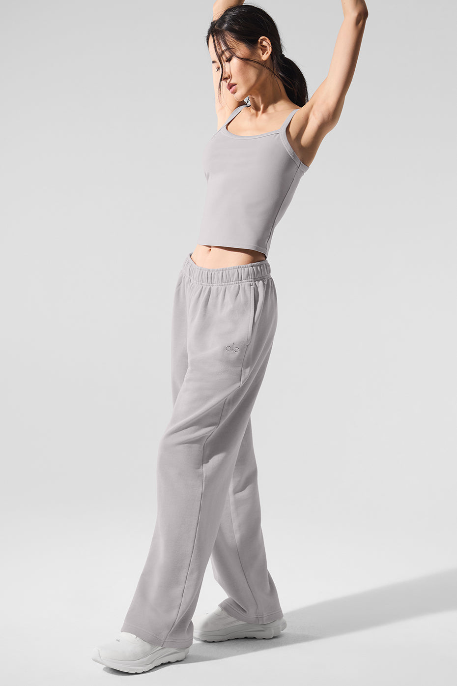 alo Washed Accolade Straight Leg Sweatpant - Grey Sky Wash