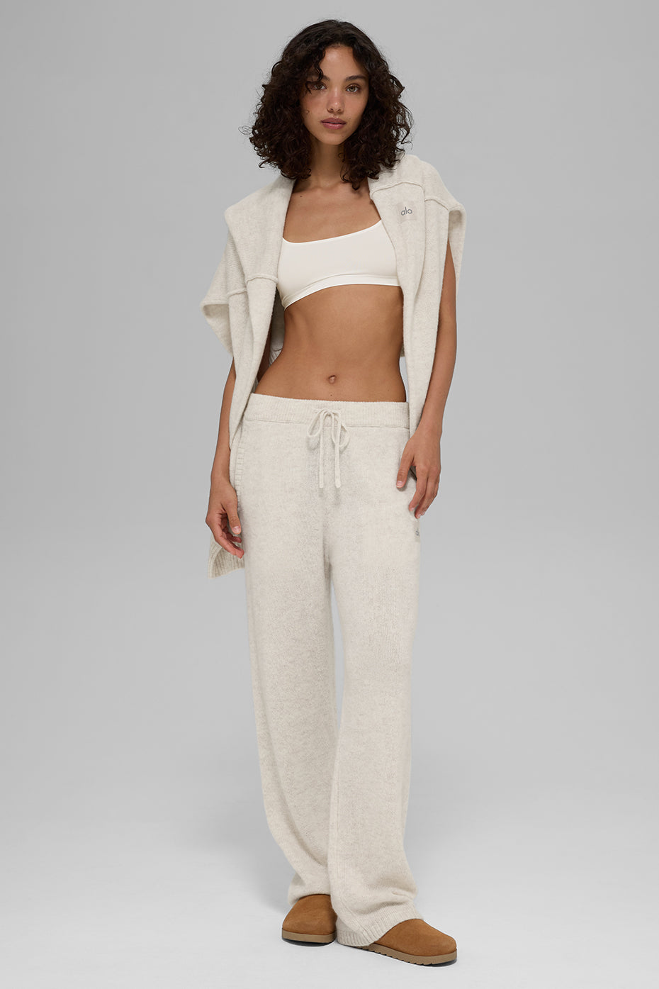 alo Wool Cashmere New Class Sweatpant - Bone Heather