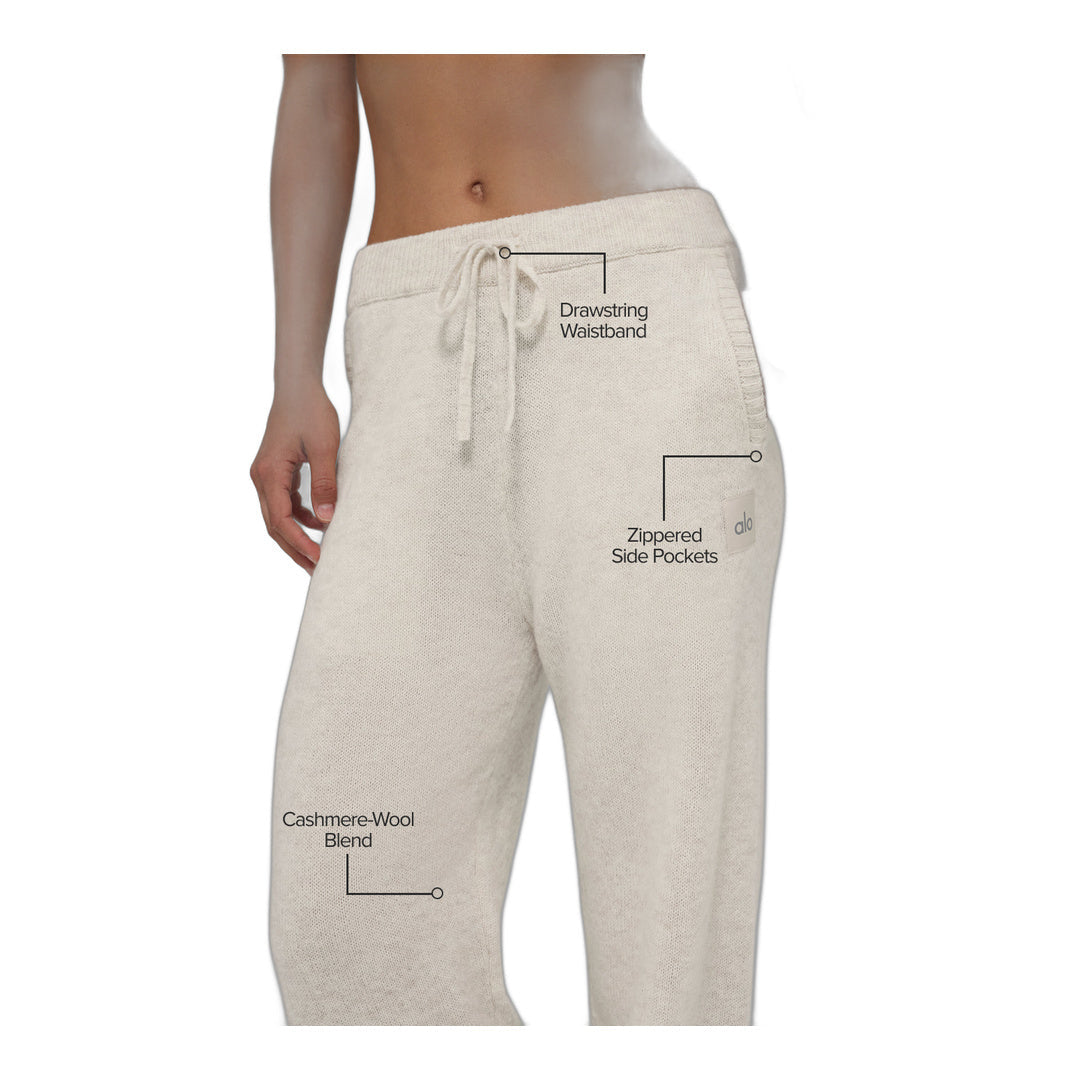 alo Wool Cashmere New Class Sweatpant - Bone Heather