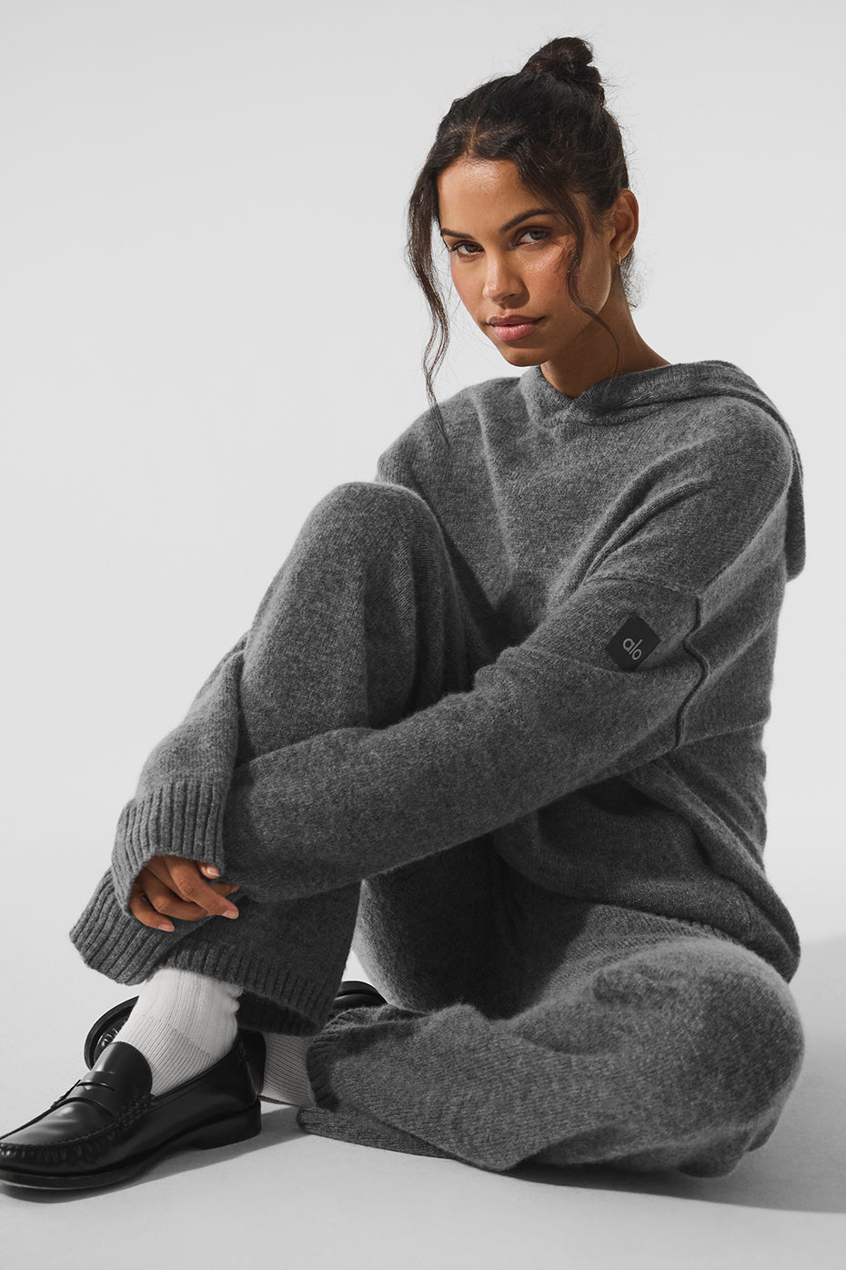 alo Wool Cashmere New Class Sweatpant - Platinum Grey