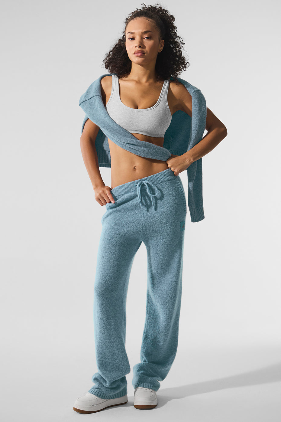 alo Wool Cashmere New Class Sweatpant - Celestial Blue Granite Heather