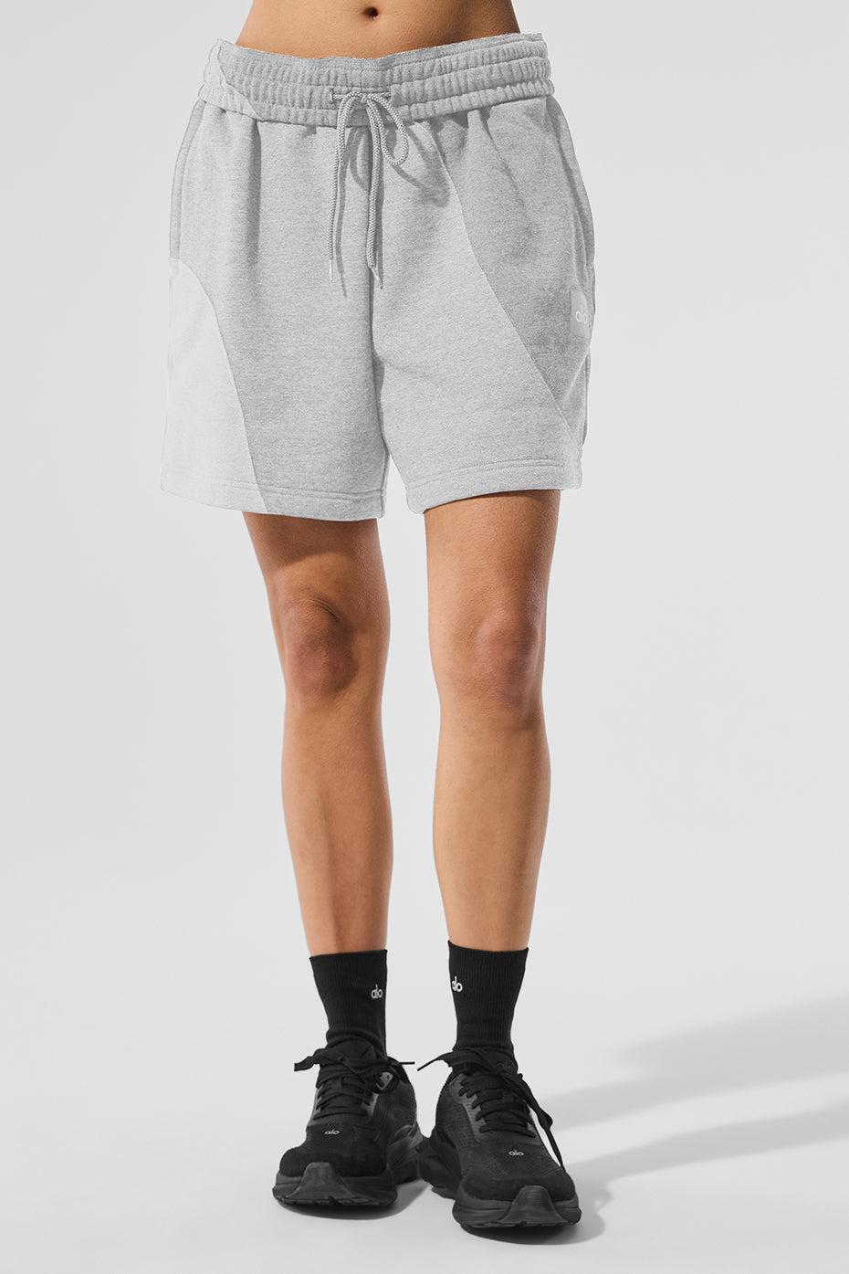 alo 7" Make Waves Short - Athletic Heather Grey Tonal