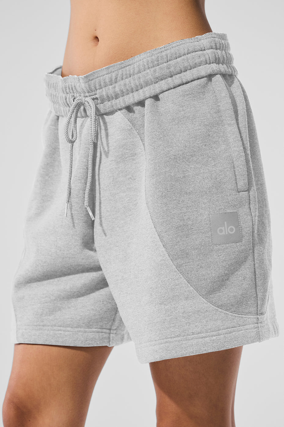 alo 7" Make Waves Short - Athletic Heather Grey Tonal