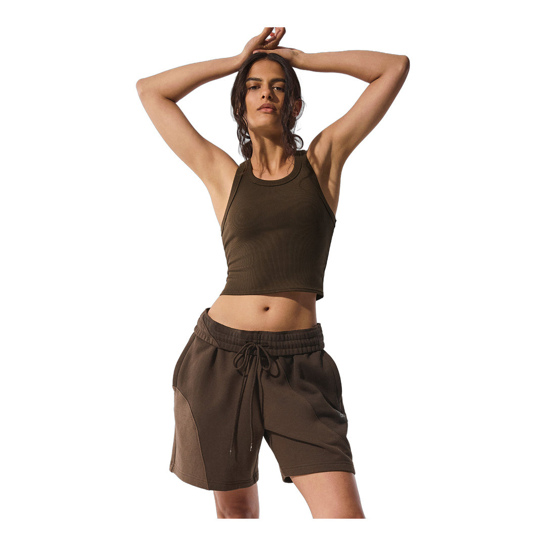 alo 7" Make Waves Short - Espresso Tonal