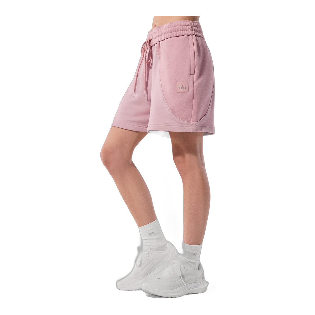 alo 7" Make Waves Short - Sunset Pink Tonal