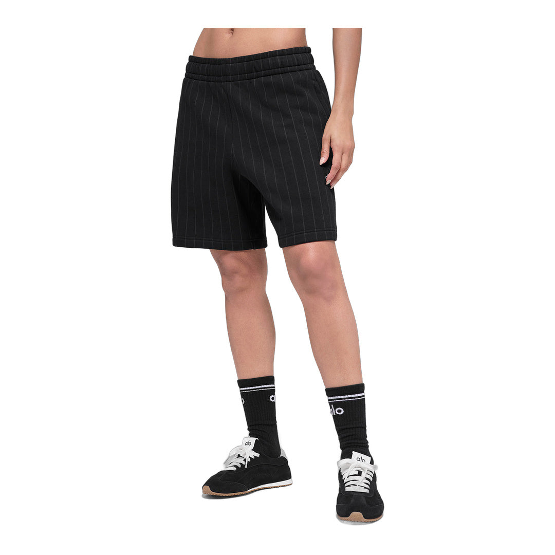 alo 7" Pinstripe Short - Black Pinstripe