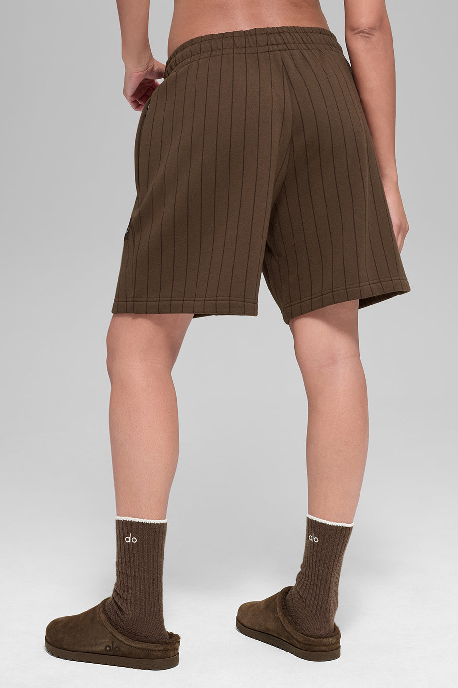 alo 7" Pinstripe Short - Espresso Pinstripe