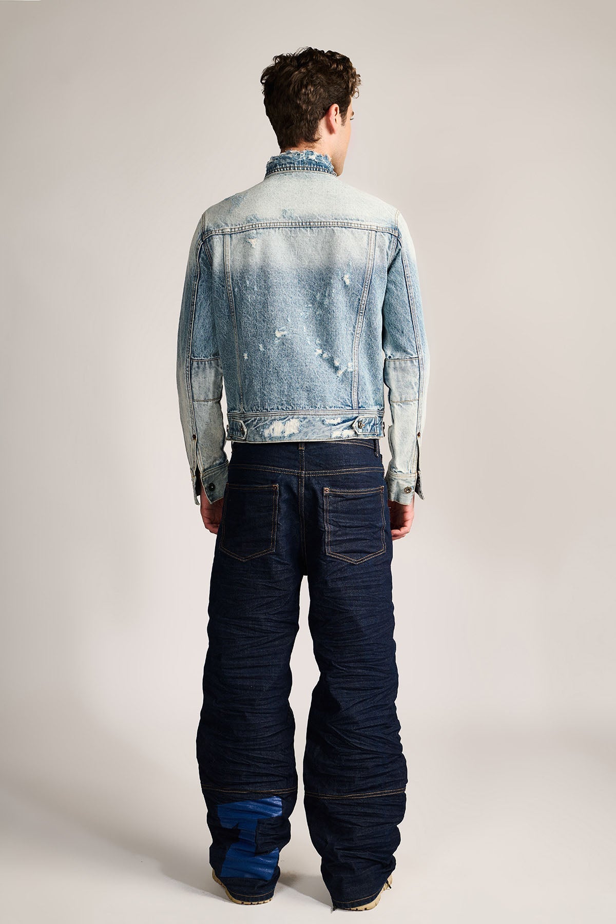 THE LAST WEAR — Hand Distressed Denim Trucker Jacket | TEMPORARY