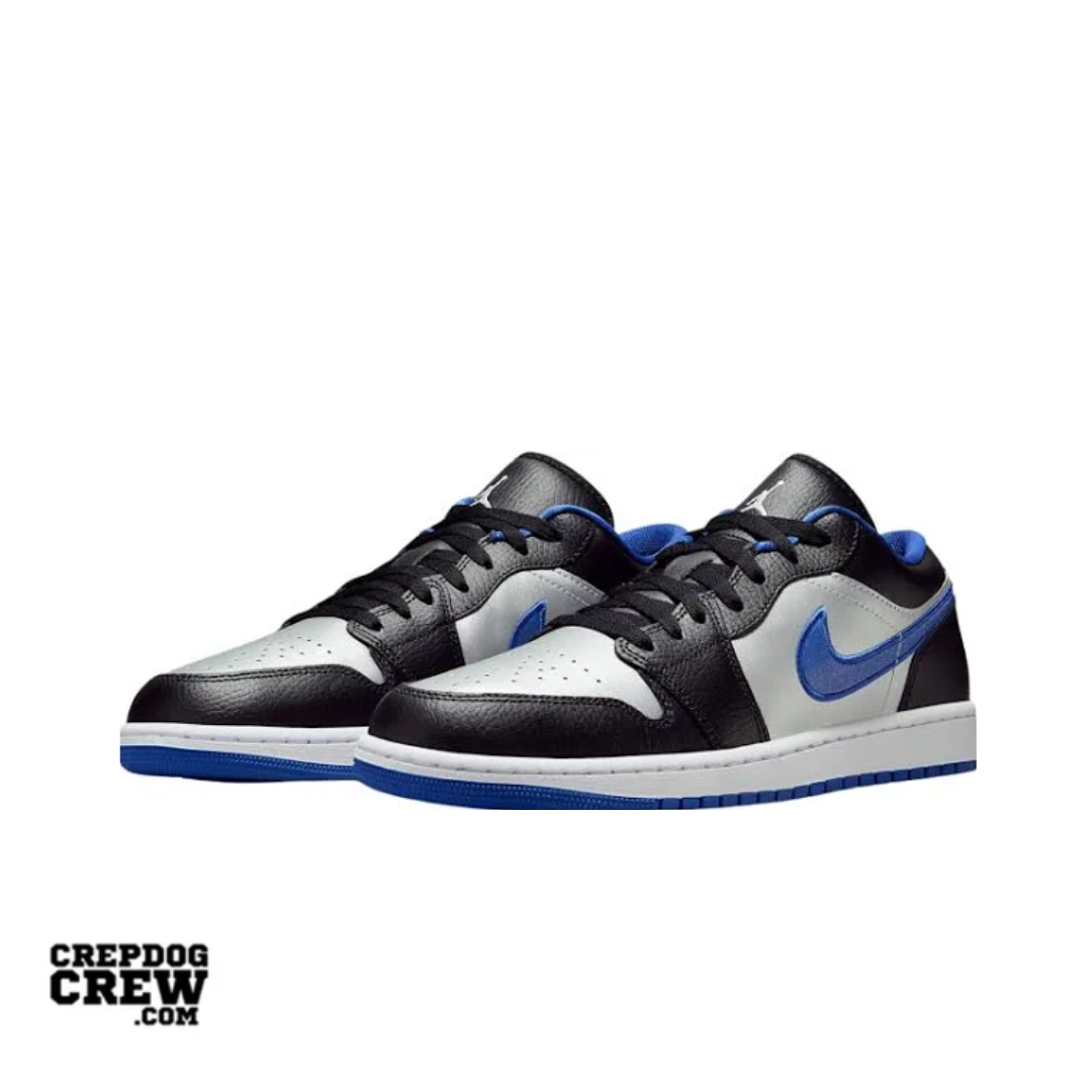 Jordan 1 Low Black Game Royal Metallic Platinum