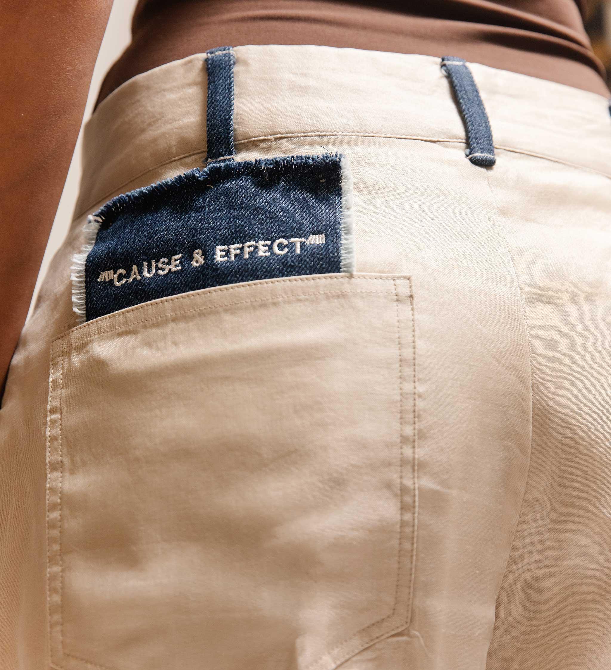 'Veil' Organza Twill Embroidered Pant