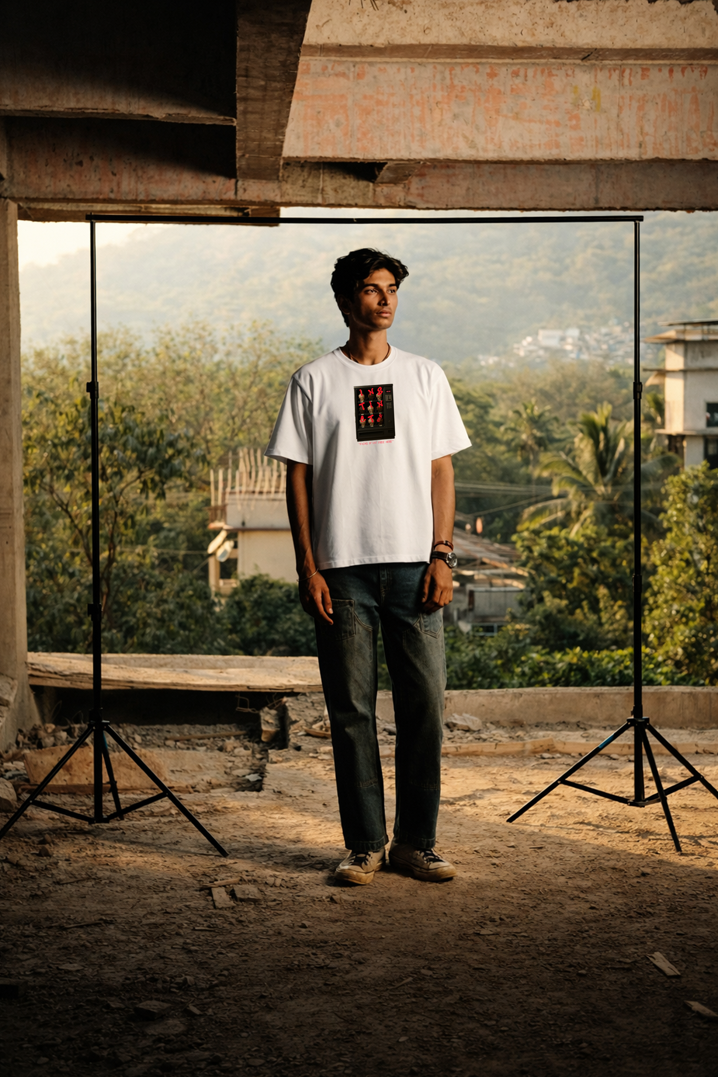 Vending Machine - Relaxed Fit Tshirt (White)