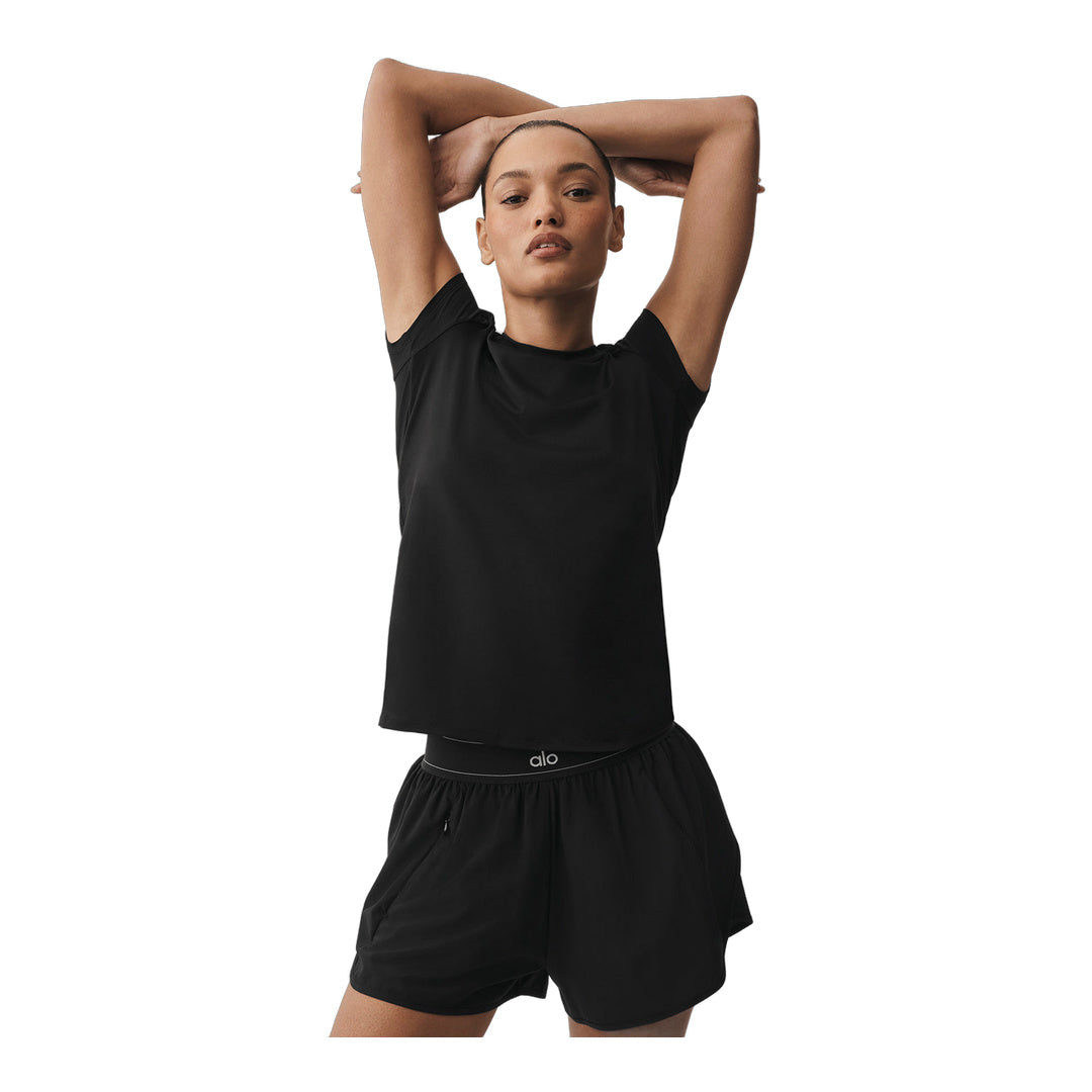 alo Alosoft Finesse Tee - Black