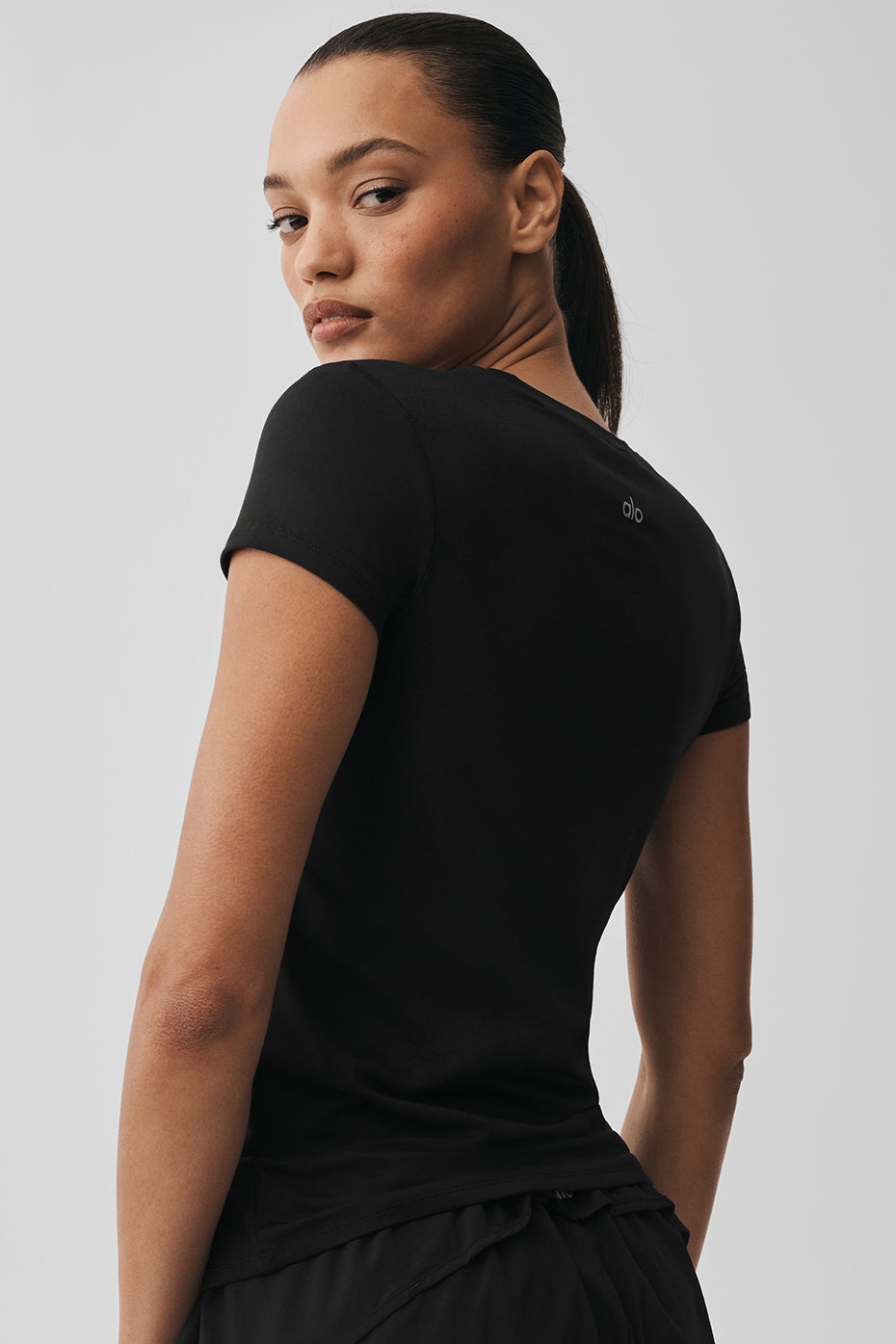 alo Alosoft Finesse Tee - Black