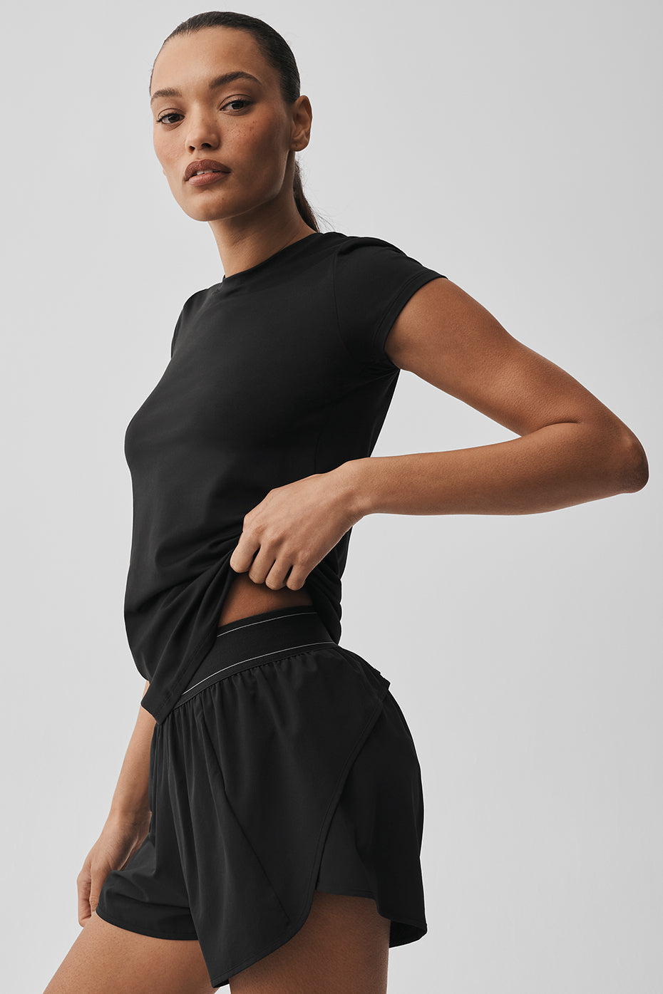 alo Alosoft Finesse Tee - Black