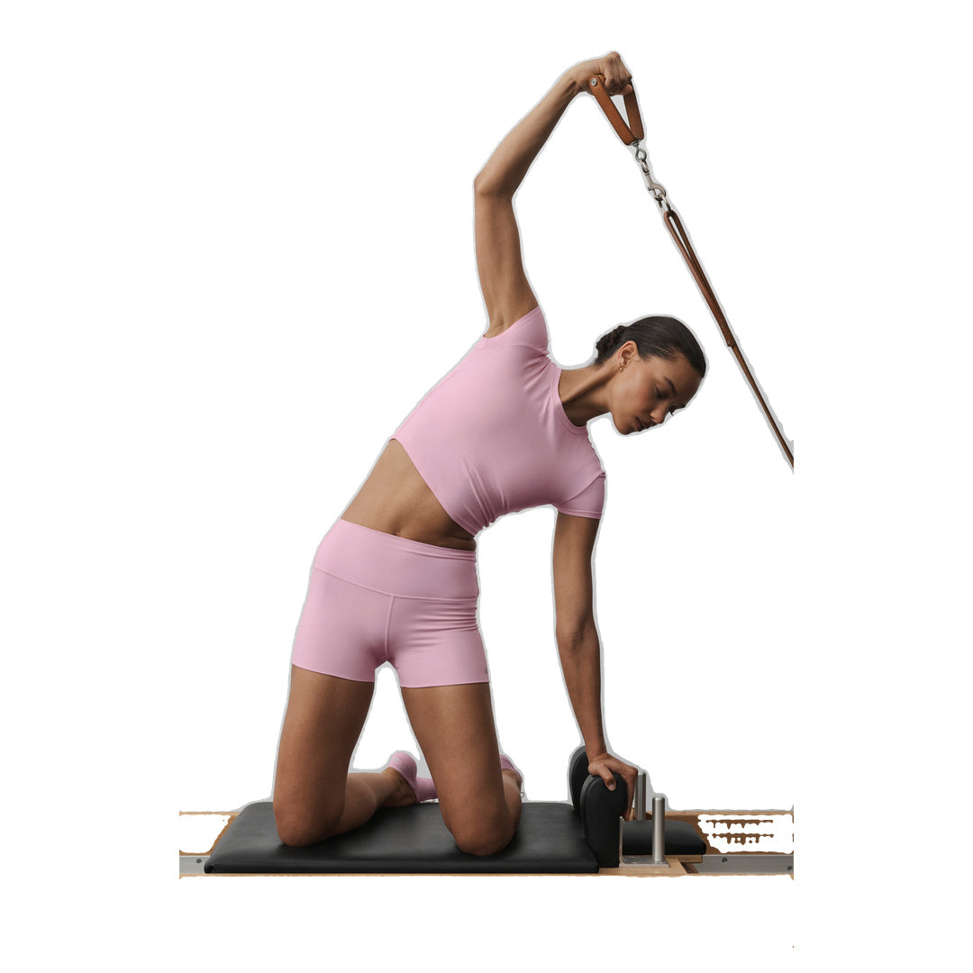 ALO Alosoft Crop Finesse Short Sleeve - Pink Marshmallow