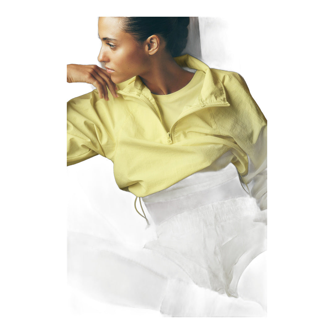 alo Cropped 1/4 Zip Alumni Pullover - Sunshine