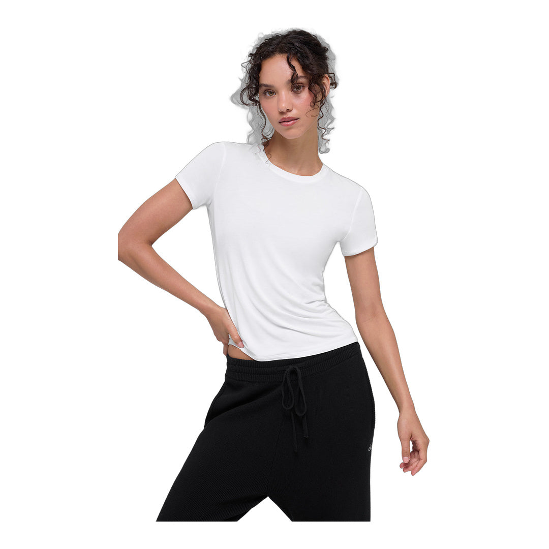 alo All Day Short Sleeve - White