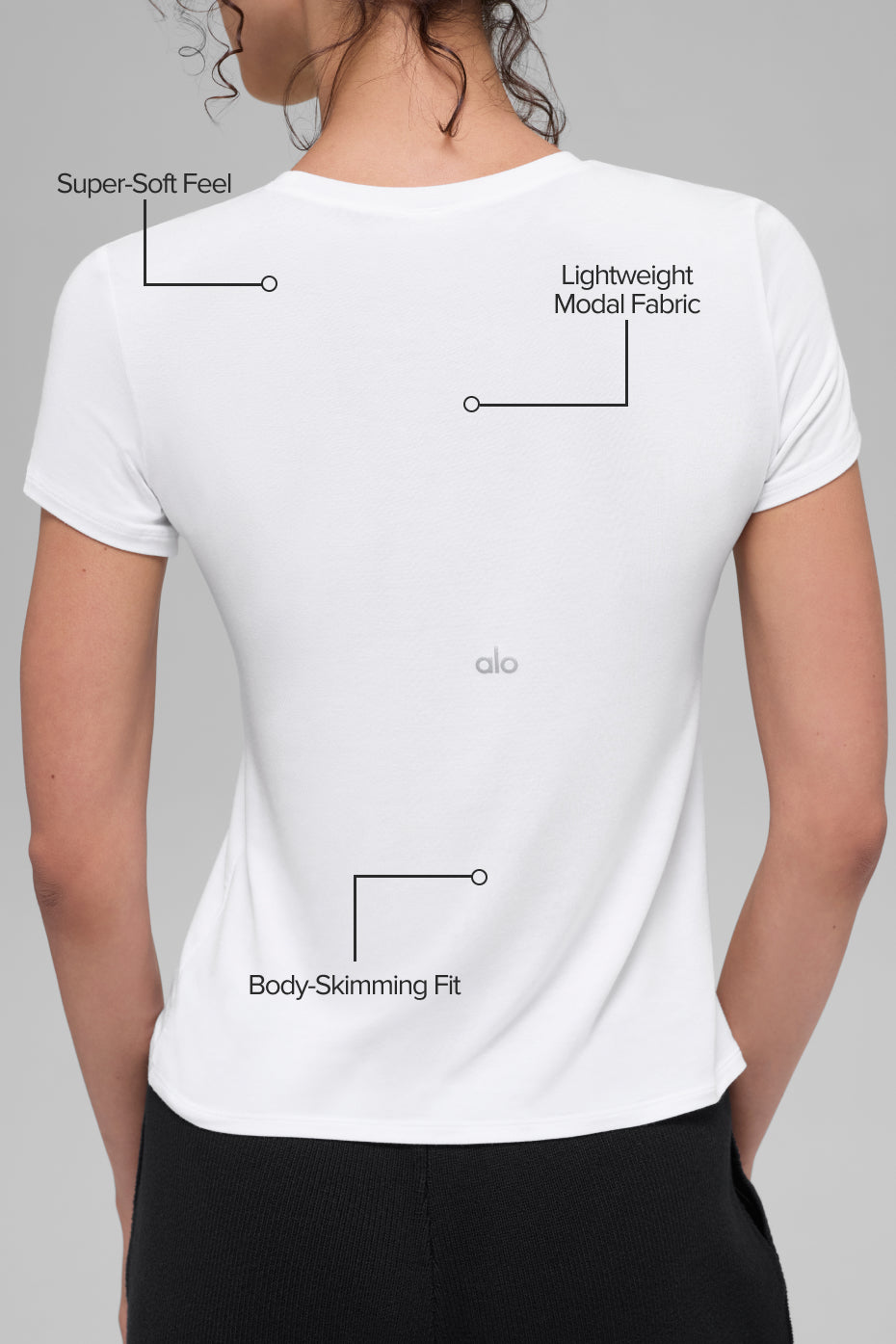 alo All Day Short Sleeve - White