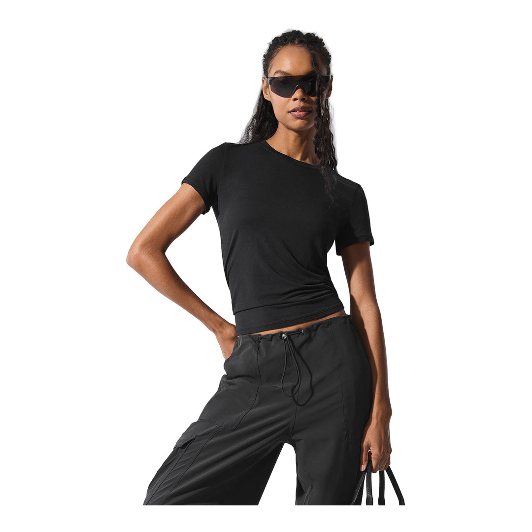 alo All Day Short Sleeve - Black