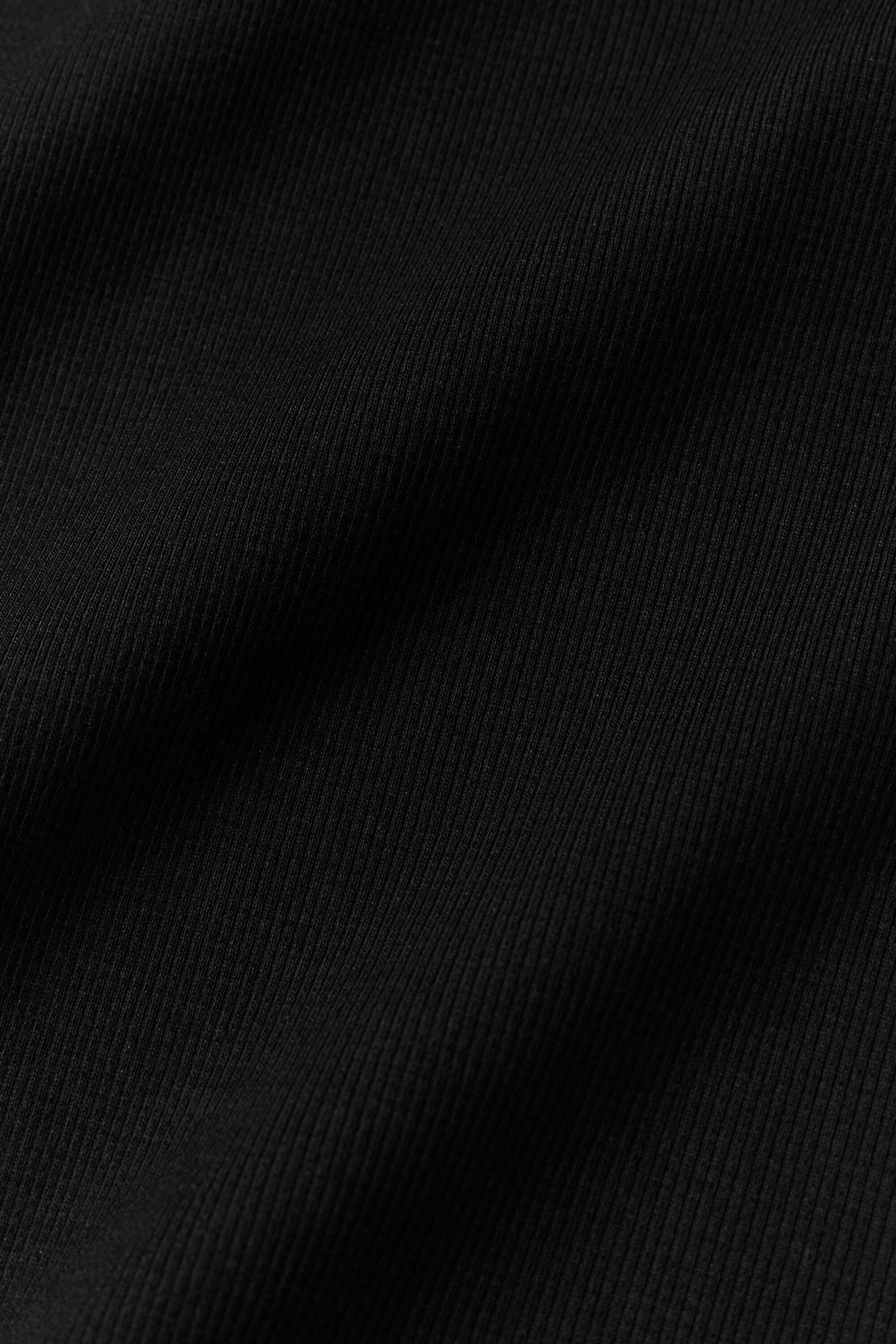 alo Seamless Modal Ribbed Cropped Short Sleeve - Black