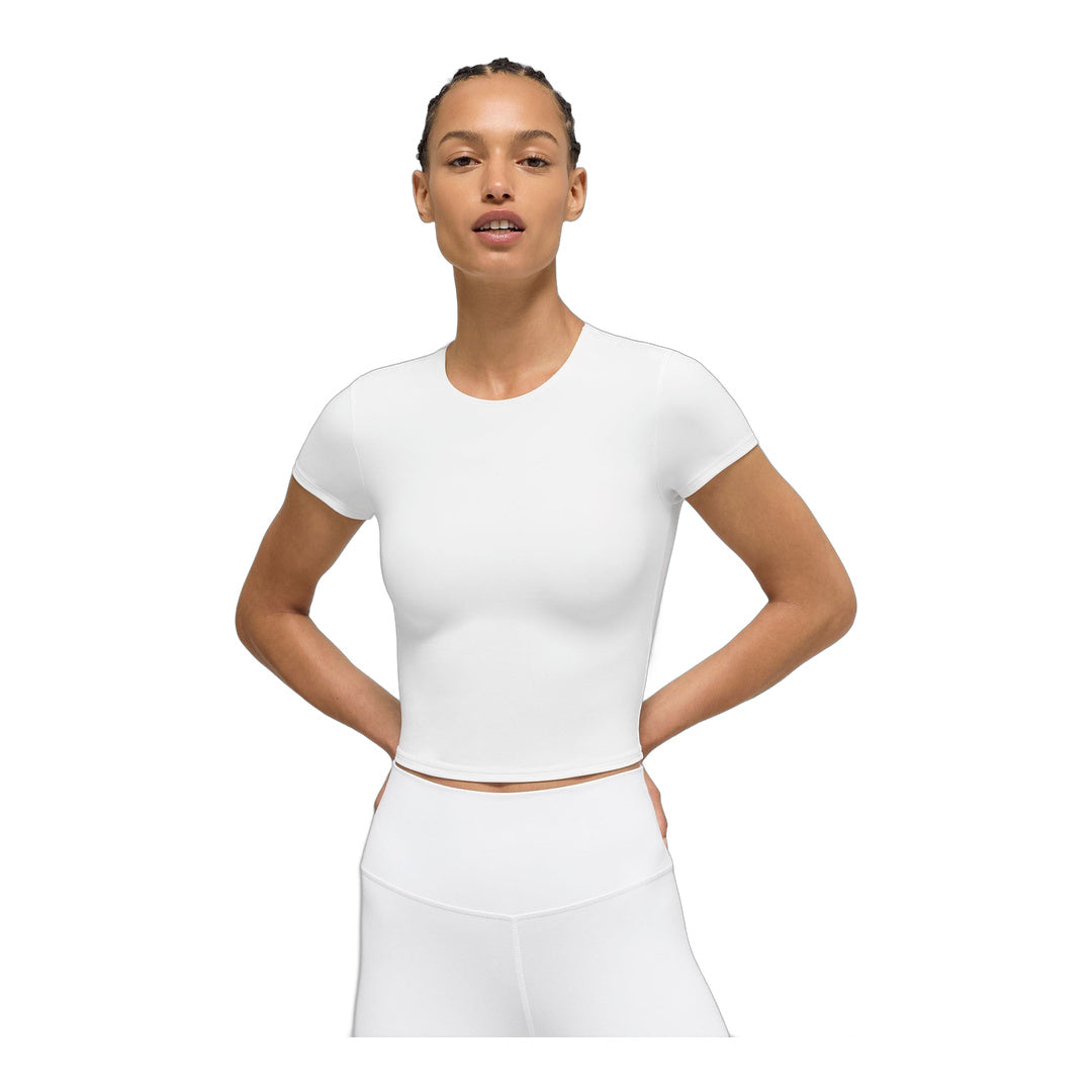 alo ALO Softsculpt Precision Short Sleeve Top - White