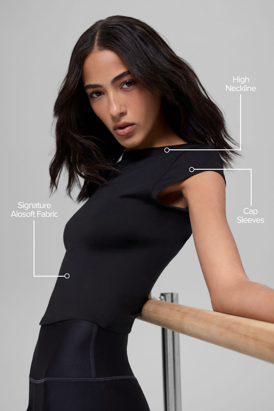 alo Alosoft Back For More Tee - Black