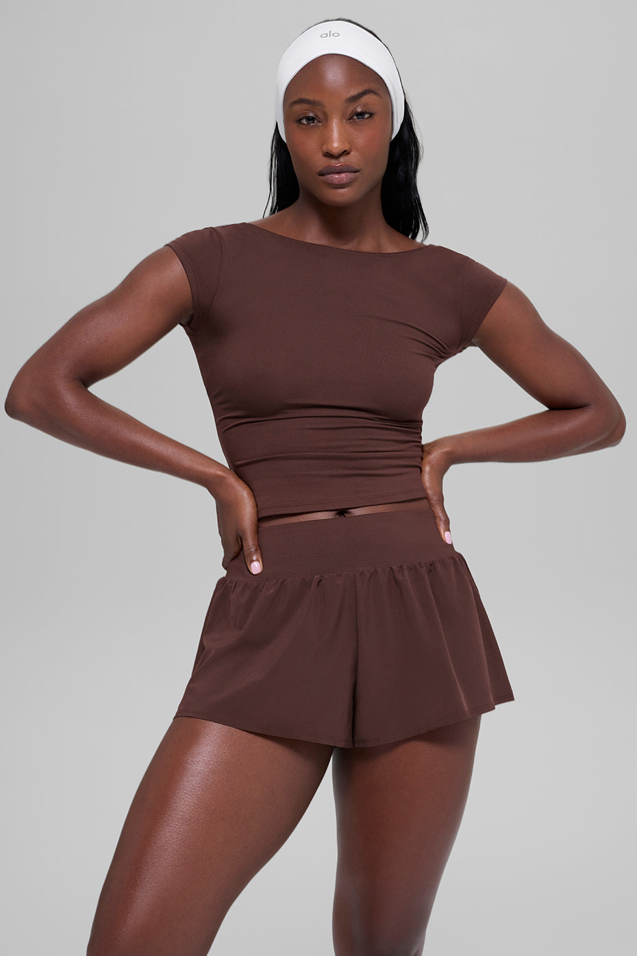 alo Alosoft Back For More Tee - Brownstone