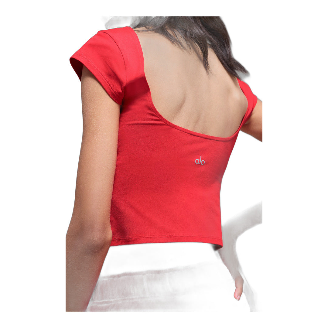 alo Alosoft Back For More Tee - Bright Red