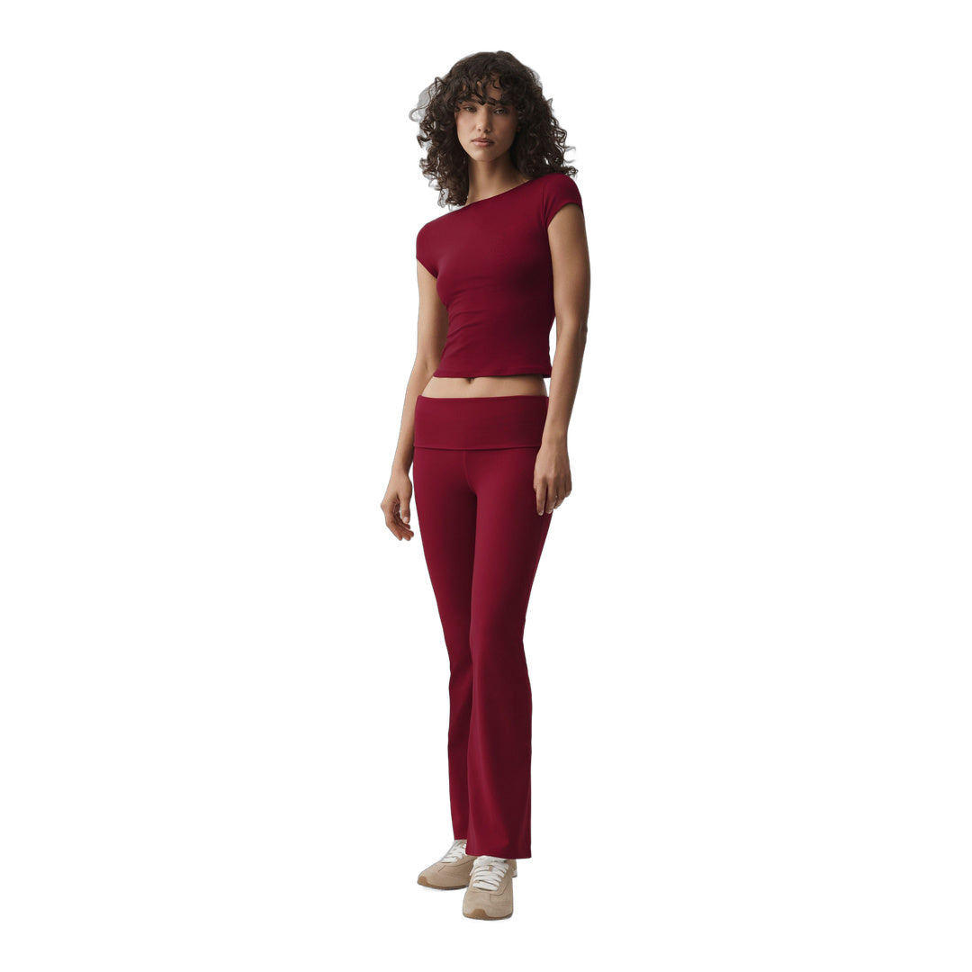 alo Alosoft Back For More Tee - Summer Romance Red