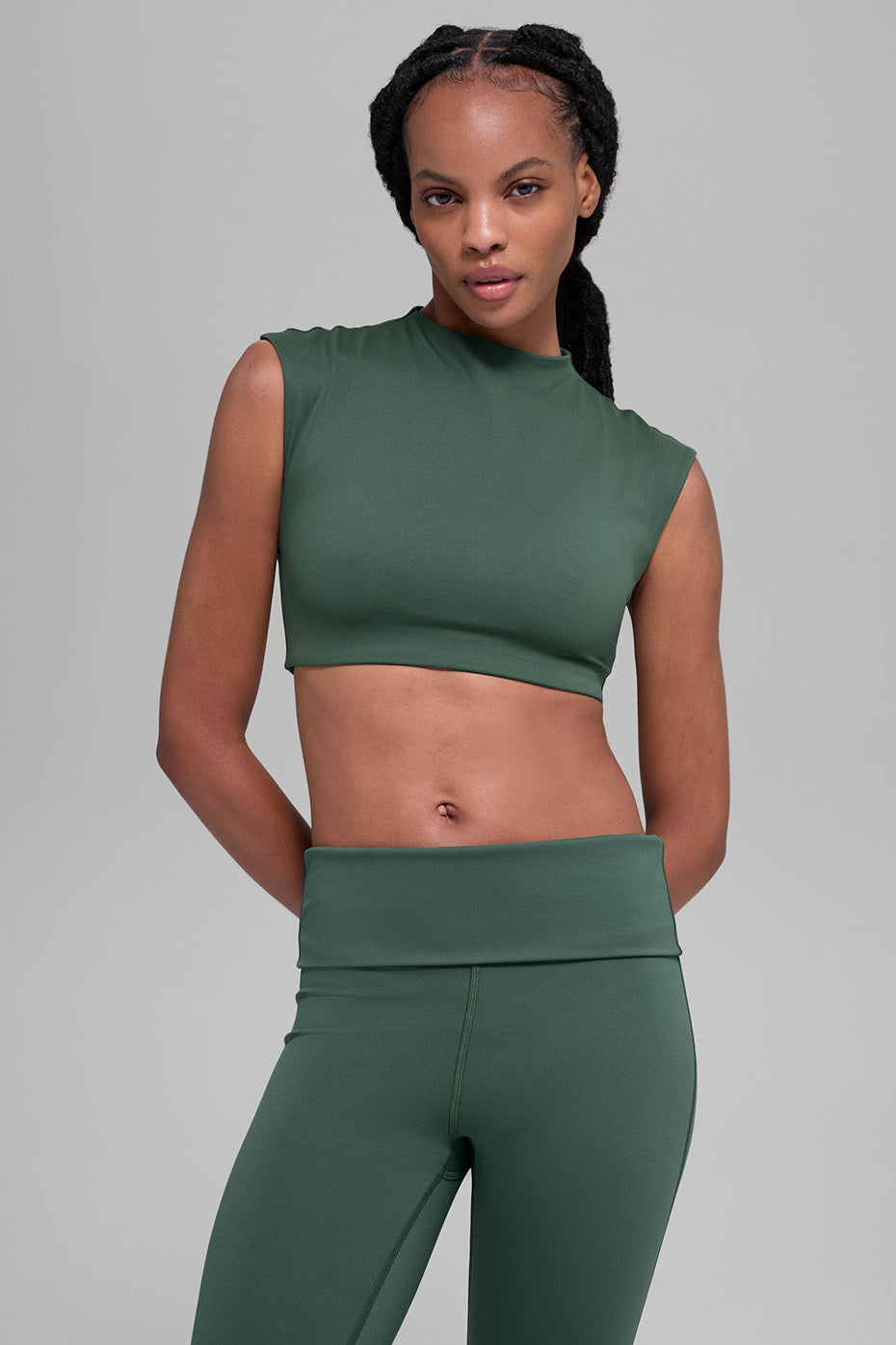 alo ALO Softsculpt Capped Out Short Sleeve - Clover Green