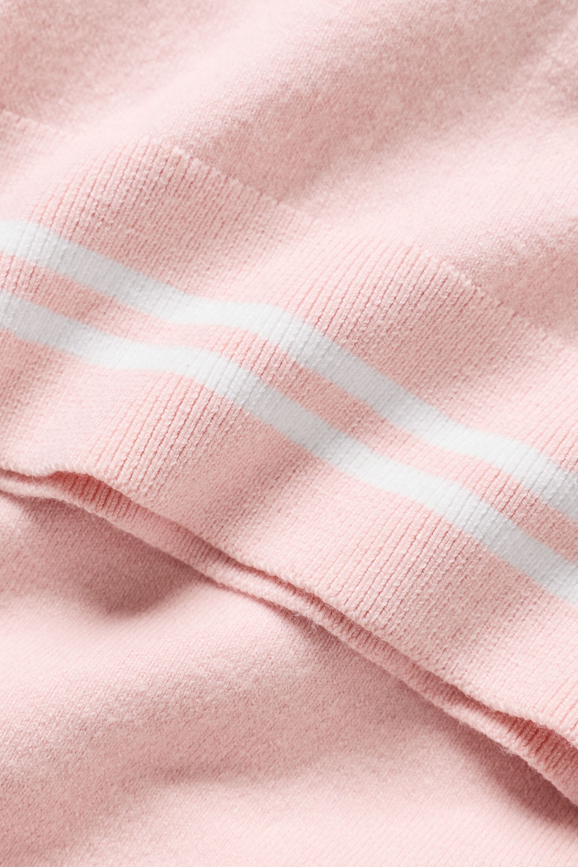 alo Cotton Cashmere My Serve Short Sleeve - Sundrenched Pink/White