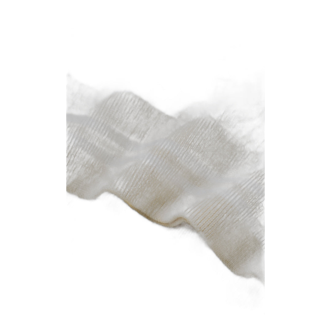 alo Cotton Cashmere My Serve Short Sleeve - Sandy Beige/White