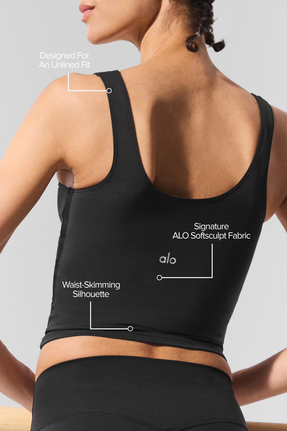 alo ALO Softsculpt Tank - Black