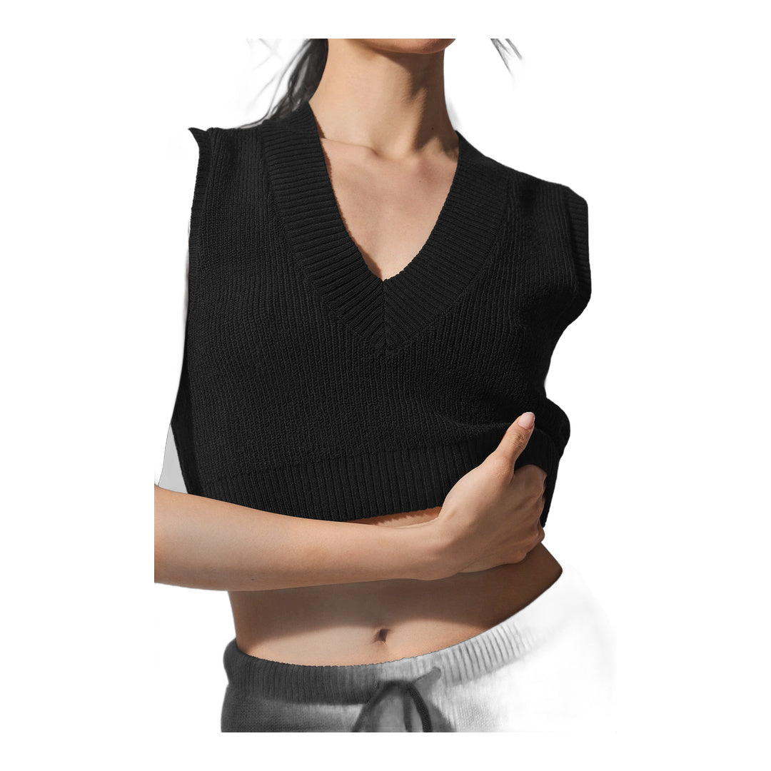 alo Supernatural Sweater Tank - Black
