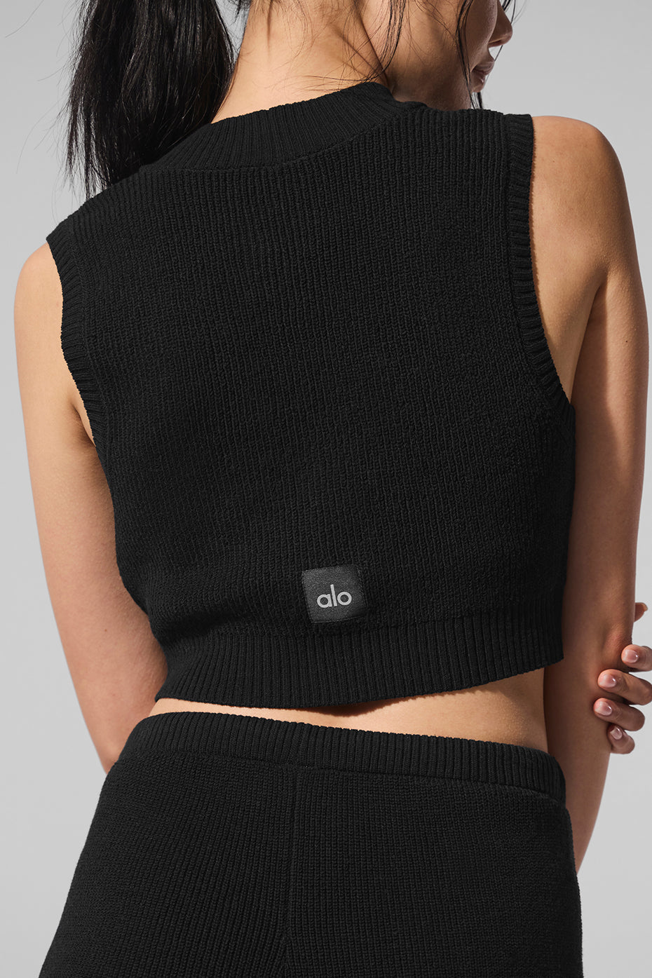alo Supernatural Sweater Tank - Black