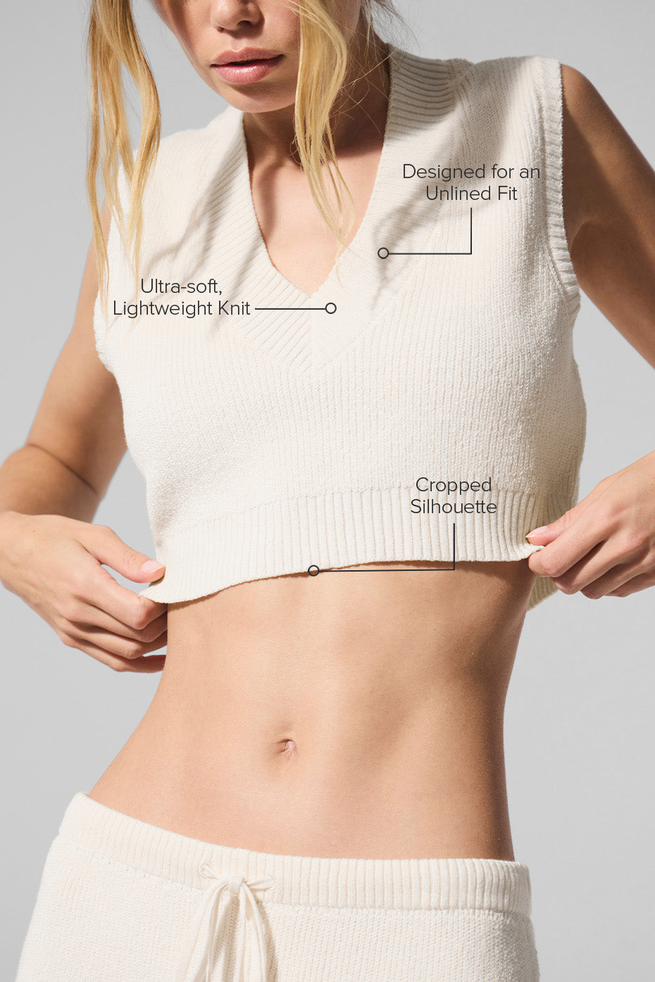 alo Supernatural Sweater Tank - Ivory