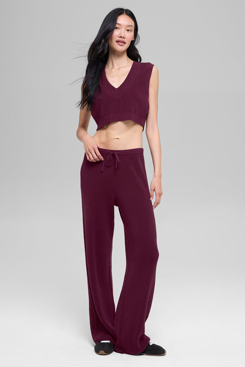 alo Supernatural Sweater Tank - Burgundy