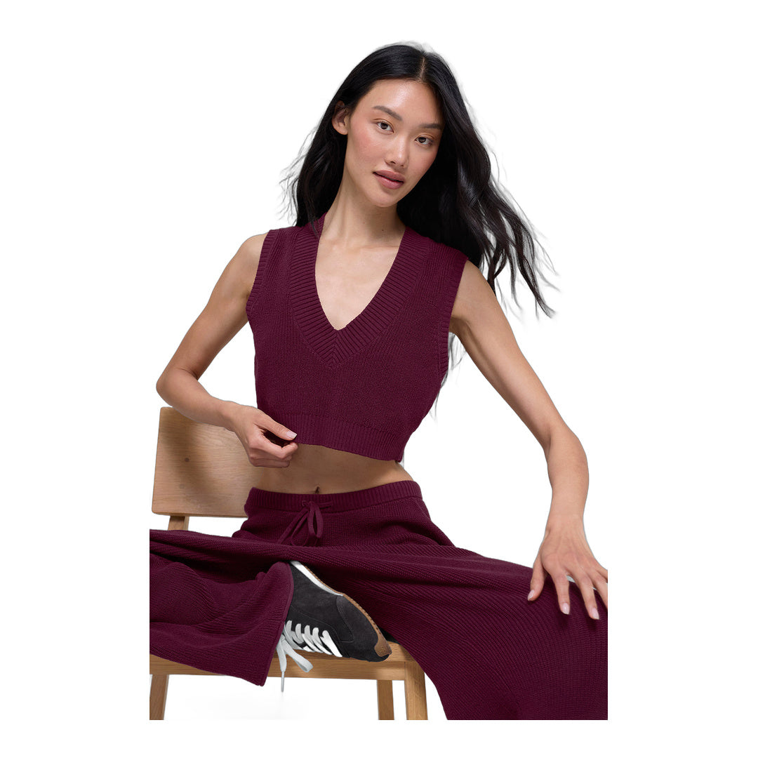 alo Supernatural Sweater Tank - Burgundy
