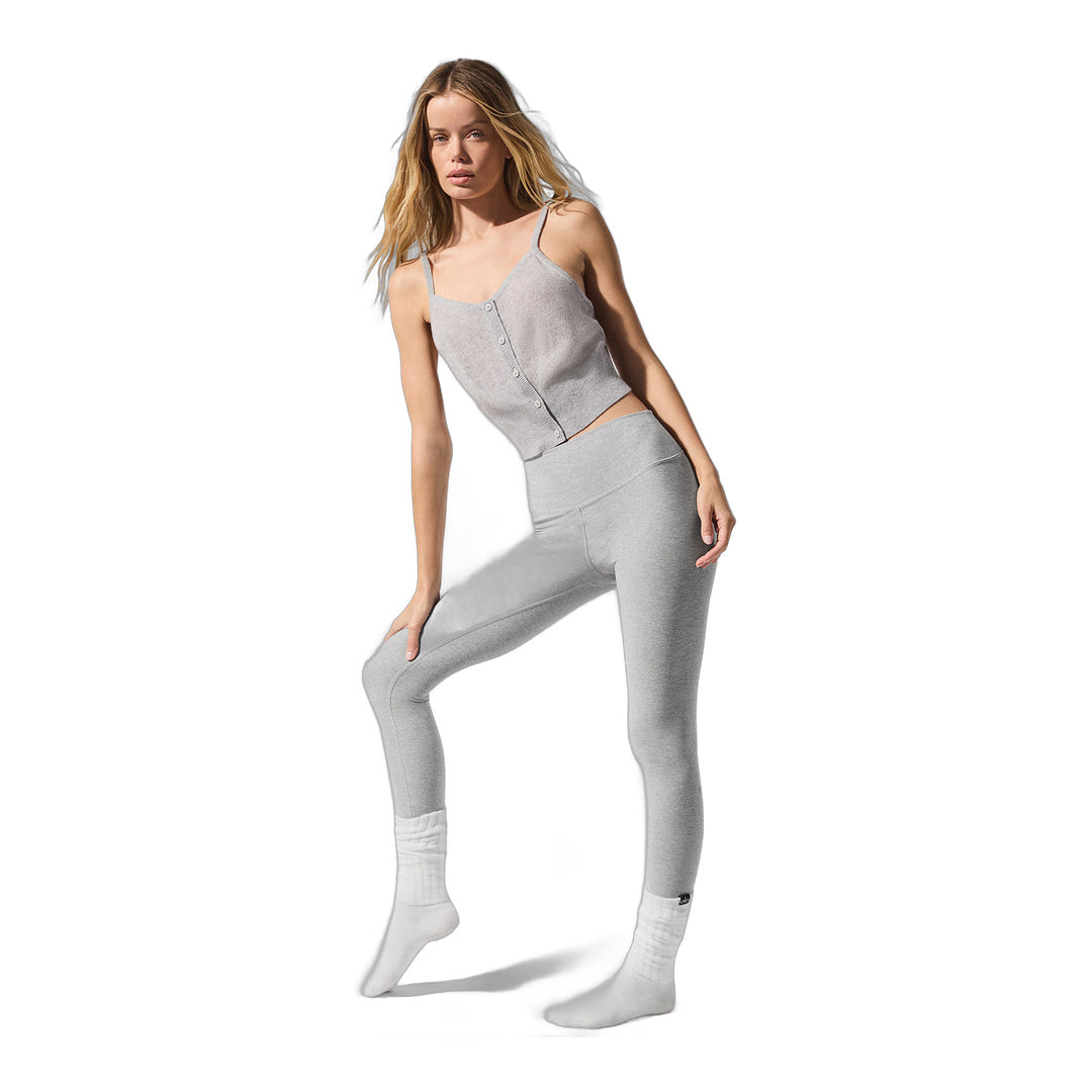 alo Sheer Cashmere Tank - Athletic Heather Grey