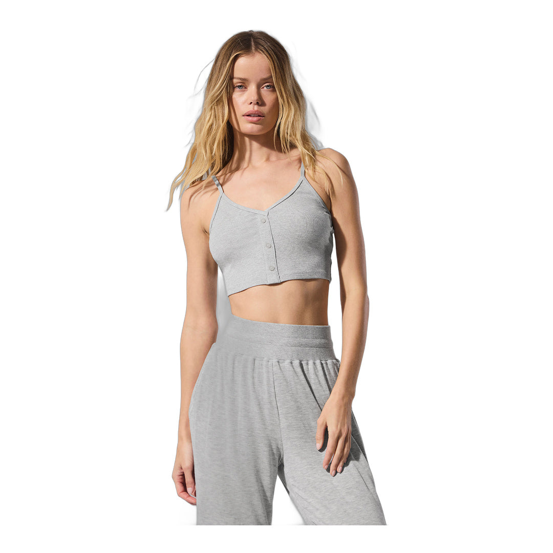 XSサイズアローヨガ　Ribbed Delicate Lounge Tank alo Ribbed Delicate Lounge Tank - Athletic Heather Grey