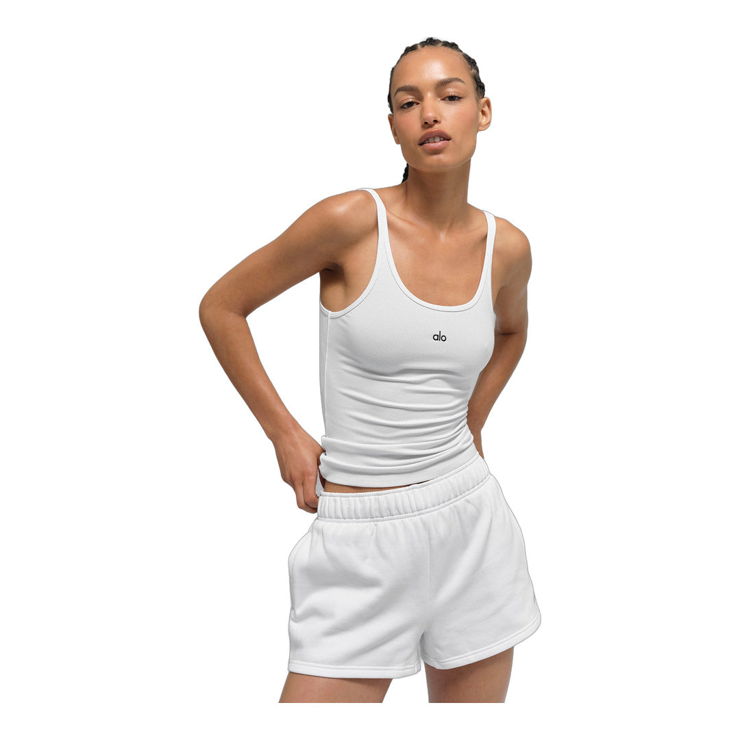 alo Ribbed Prosper Tank - White