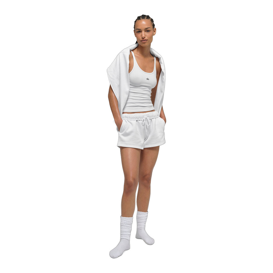 alo Ribbed Prosper Tank - White