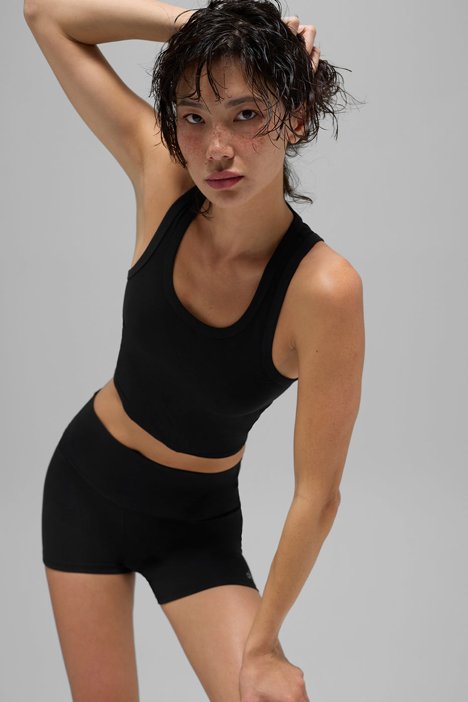 alo Mesh Front Runner Tank - Black