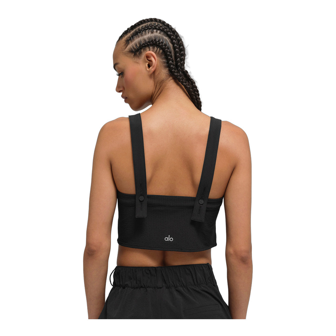 alo Cropped Dreamscape Tank - Black